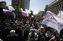 Un millar de opositores se manifiestan en Moscú