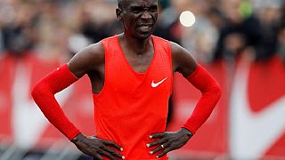 Kenyan runner narrowly misses breaking marathon record