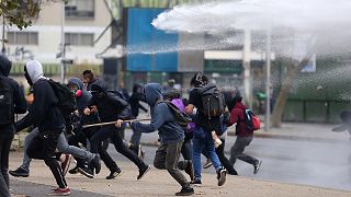 تظاهرات دانشجویی در پایتخت شیلی به خشونت کشیده شد