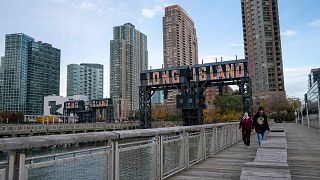 Image: A view of the waterfront of Long Island City in the Queens borough o