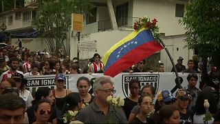 Marcha en Caracas por la última víctima de la represión policial de las protestas antigubernamentales