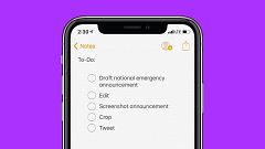 Photo illustration of the notes app on a phone.