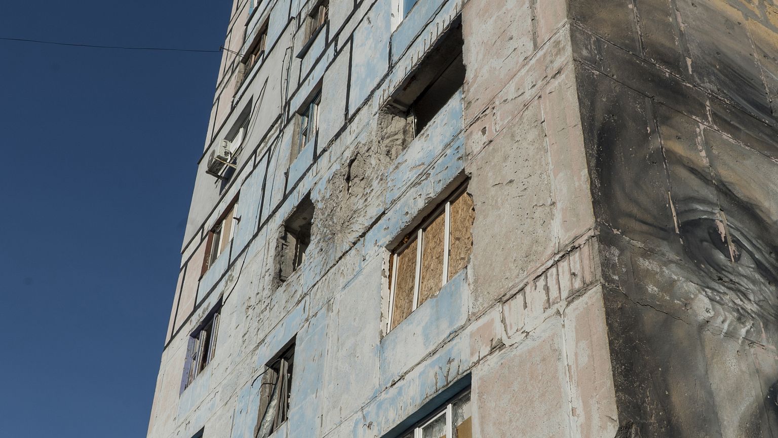 Residents still live in this apartment complex
