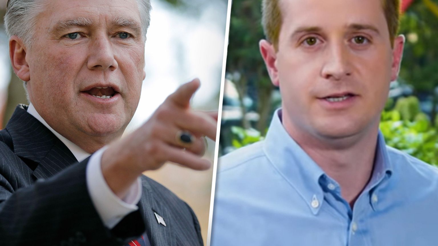 Republican Mark Harris, left, and Democrat Dan McCready