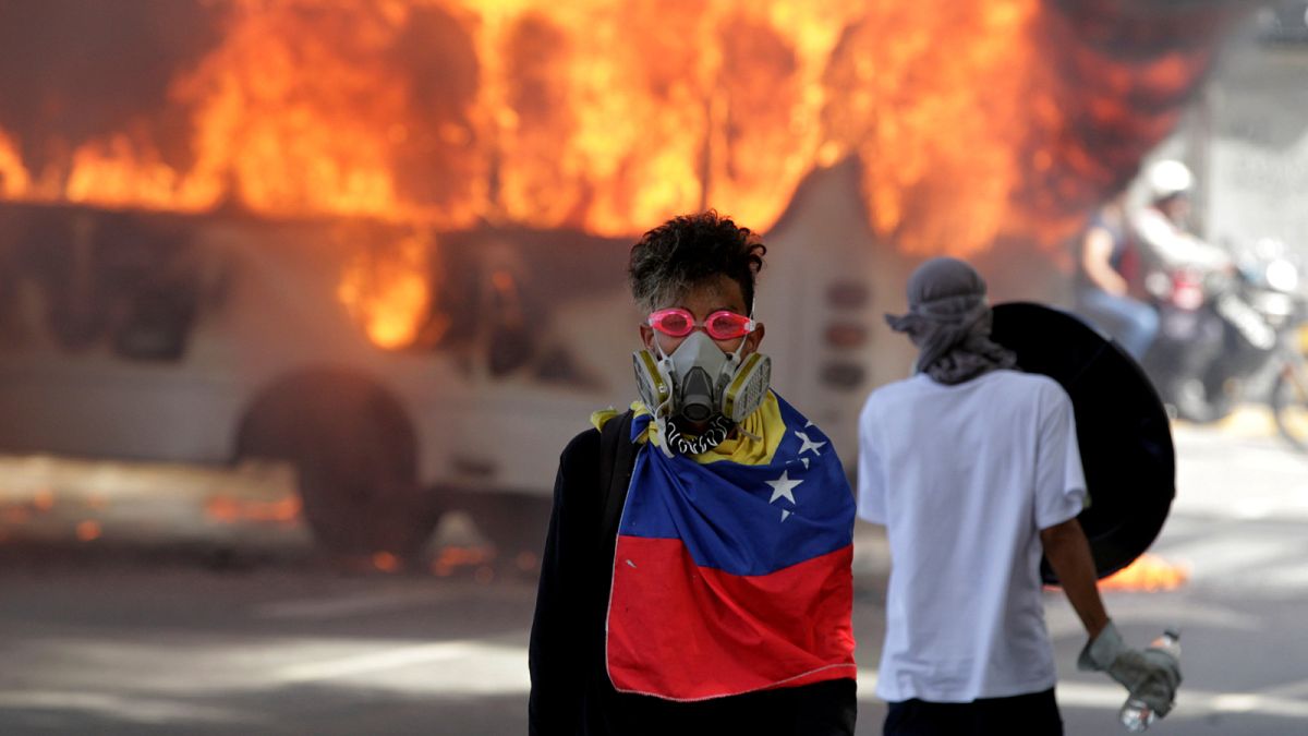 Venezuela,una nuova giornata di scontri tra manifestanti e polizia.