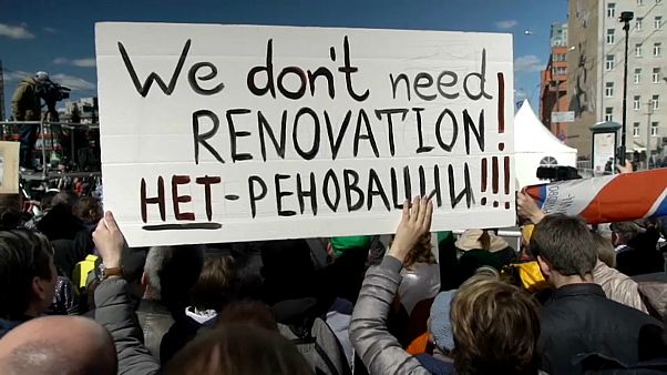 Rússia: Protestos contra a demolição de edifícios soviéticos Rússia: Protestos contra a demolição de edifícios soviéticos