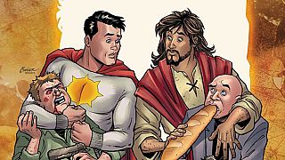 Image: Sun-Man and Jesus Christ in DC Comics' "Second Coming."