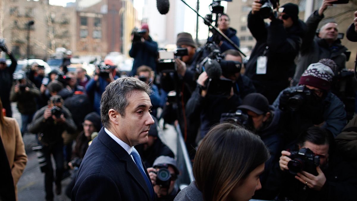 Michael Cohen arrives at federal court for his sentencing hearing, on Dec. 