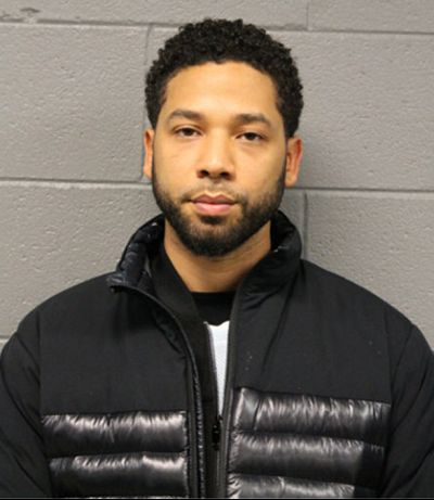 Jussie Smollett booking photo released on Feb. 21, 2019 by Chicago Police Dept.