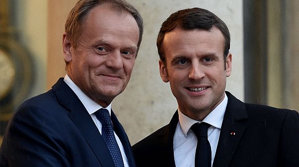 Macron y Tusk defienden una nueva Europa con "energía, coraje e imaginación" Macron y Tusk defienden una nueva Europa con "energía, coraje e imaginación"