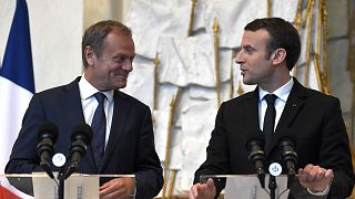 Macron meets European Council President Tusk for first time since inauguration