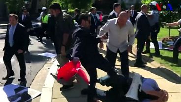 Clashes outside Turkey's Washington embassy