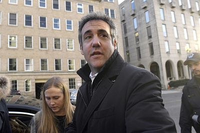 Michael Cohen leaves Capitol Hill in Washington, on Feb. 21, 2019.