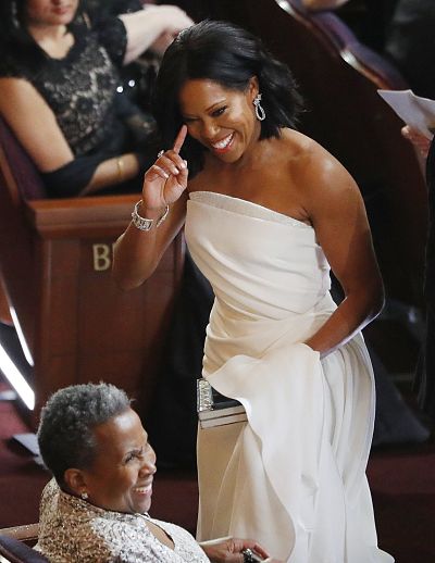 Regina King was able to enjoy winning her first Oscar with her mother, Gloria, in the audience as her date for the big night. 