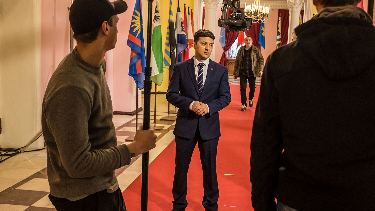 Image: Volodymyr Zelenskyi on set of"Servant of the People" 