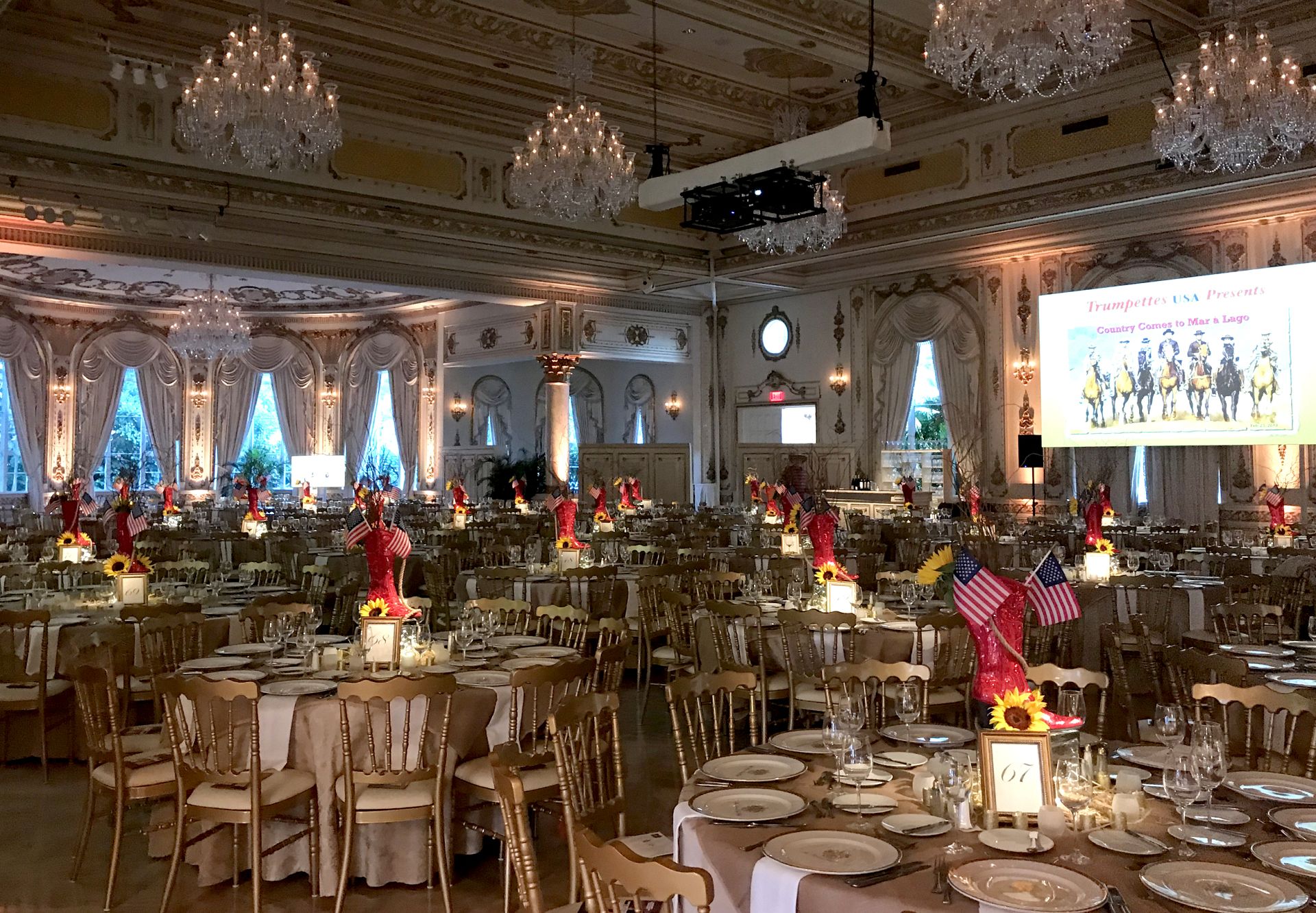 Inside a countrythemed, Trumpette gala at Trump's MaraLago Euronews