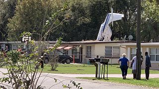 Image: A plane crashed into a home in Winter Haven, Florida, on Feb. 23, 20