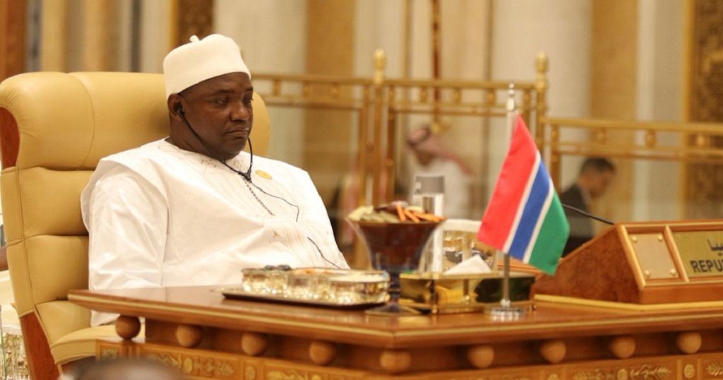 Photo Gambian president caught eyes closed during Trump s Saudi