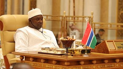 [Photo] Gambian president caught 'eyes closed' during Trump's Saudi address
