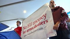 Сидячая антинатовская забастовка в Брюсселе