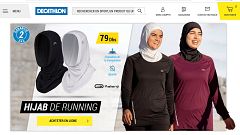 Image: A screenshot shows hijabs for women joggers on sale on the Moroccan 