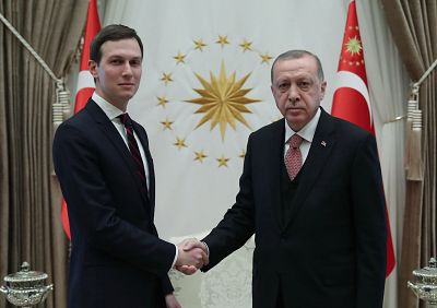Jared Kushner meets Turkish President Recep Tayyip Erdogan in Ankara on Wednesday.