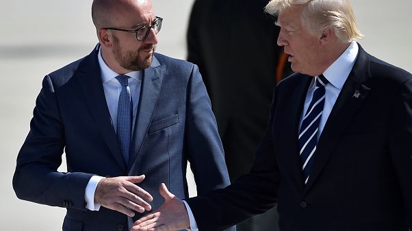 Trump Brüksel'de protesto edildi Trump Brüksel'de protesto edildi