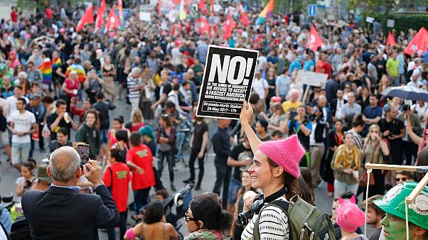 Marcha en Bruselas contra Trump Marcha en Bruselas contra Trump