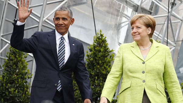 Angela Merkel et Barack Obama aux Journées protestantes à Berlin Angela Merkel et Barack Obama aux Journées protestantes à Berlin