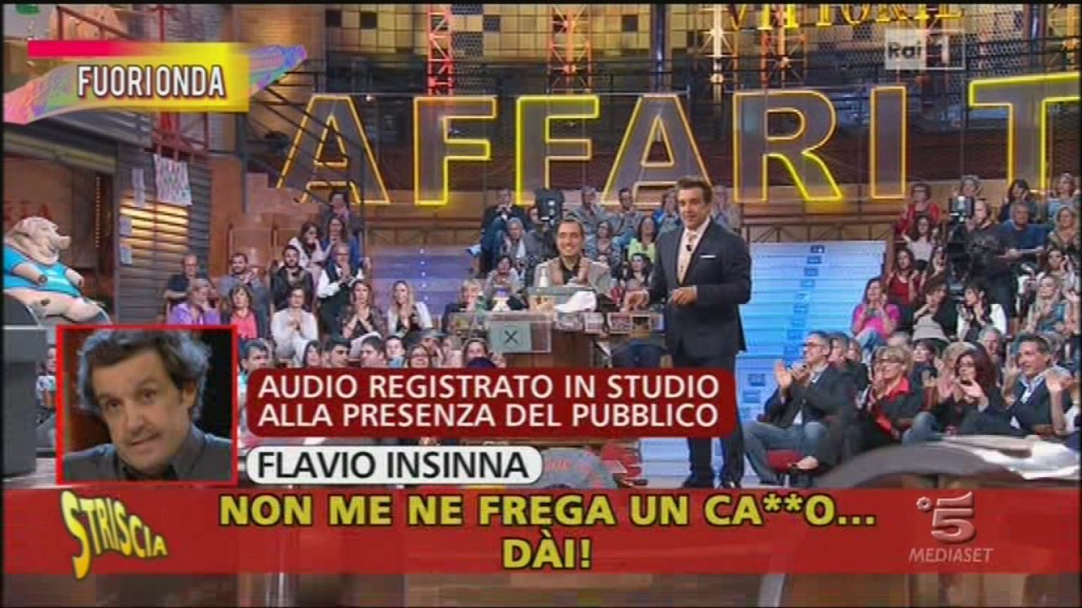 La "coltellata" di Striscia a Flavio Insinna