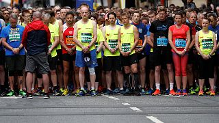 Manchester: les coureurs unis contre le terrorisme