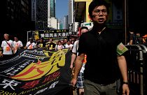 Hong Kong'da insan hakları protestosu