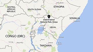 Image: A map showing the location of Kenya's Central Island National Park