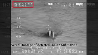 Image: A submarine, that Pakistan Navy claims to be a detected Indian subma
