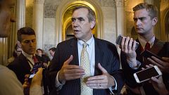Sen. Merkley (D-OR) Speaks To The Press After Speaking On Senate Floor All 