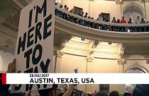 Teksas Kongresi'nde göçmen yasası protestosu