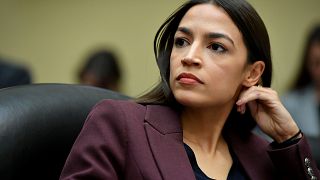 Image: Rep. Alexandria Ocasio-Cortez, D-NY, listens at a hearing on Capitol