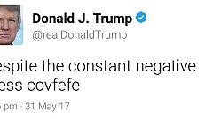 Der missratene Trump-Tweet: alle so "covfefe"