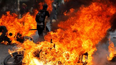 درگیری پلیس با مخالفان در کاراکاس
