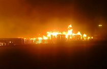 حريق مهول في مصنع للورق في تيانجبن بالصين