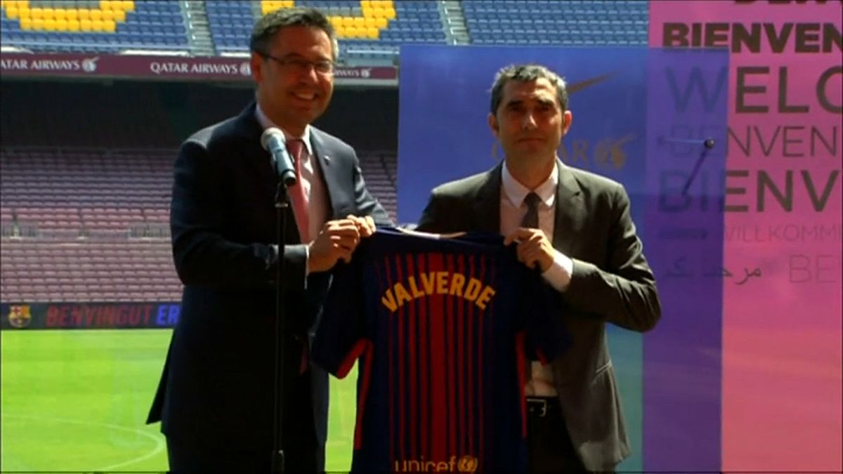 Valverde is presented as new Barcelona boss