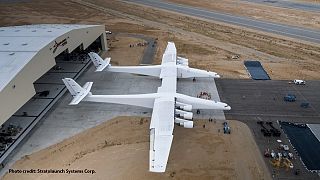 World's largest aircraft pokes its nose out of the hangar