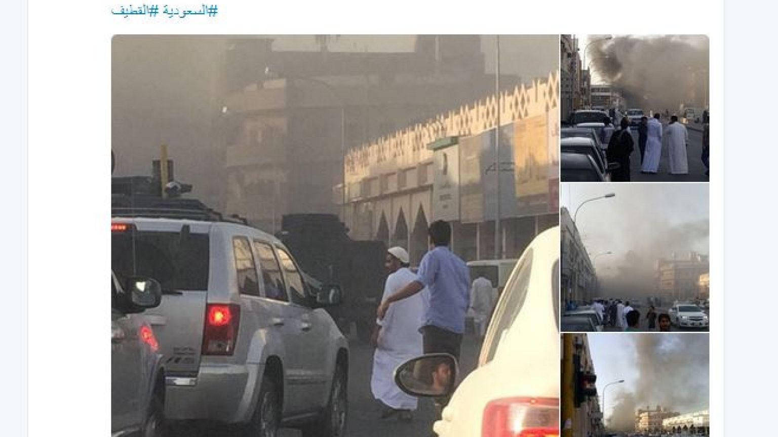 ذخيرة كانت على متن سيارة انفجرت في القطيف