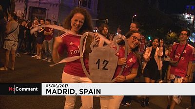Фанаты "Реала" празднуют победу команды