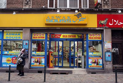Halal meat is difficult to find at outlets like Aswak Souss in Brussels since a new law requiring pre-stunning of animals came into effect.