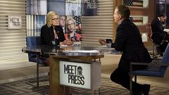 Image: Rep. Liz Cheney speaks to Chuck Todd on "Meet The Press" on March 10