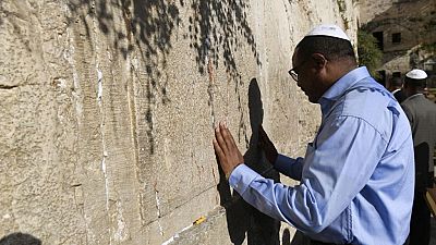 [Photos] Ethiopian PM visits Jerusalem's old city ahead of Netanyahu meeting