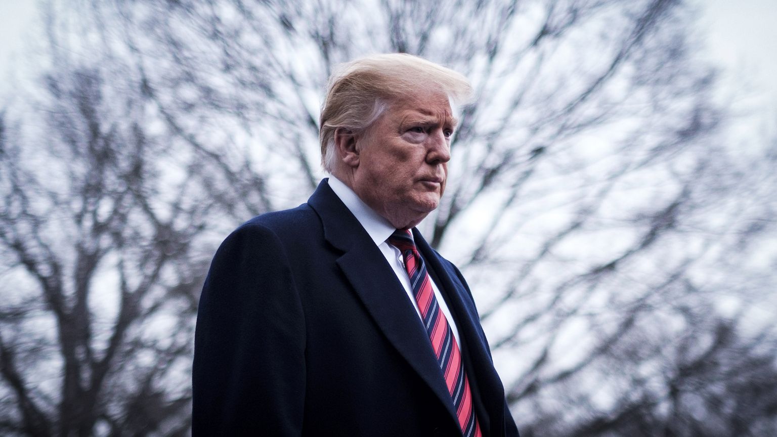 Image: President Donald Trump speaks to reporters on the South Lawn of the 