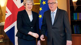 Image: European Commission President Jean-Claude Juncker welcomes British P