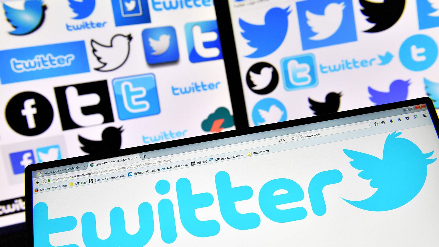 Image: Online news and social networking service Twitter displayed on compu